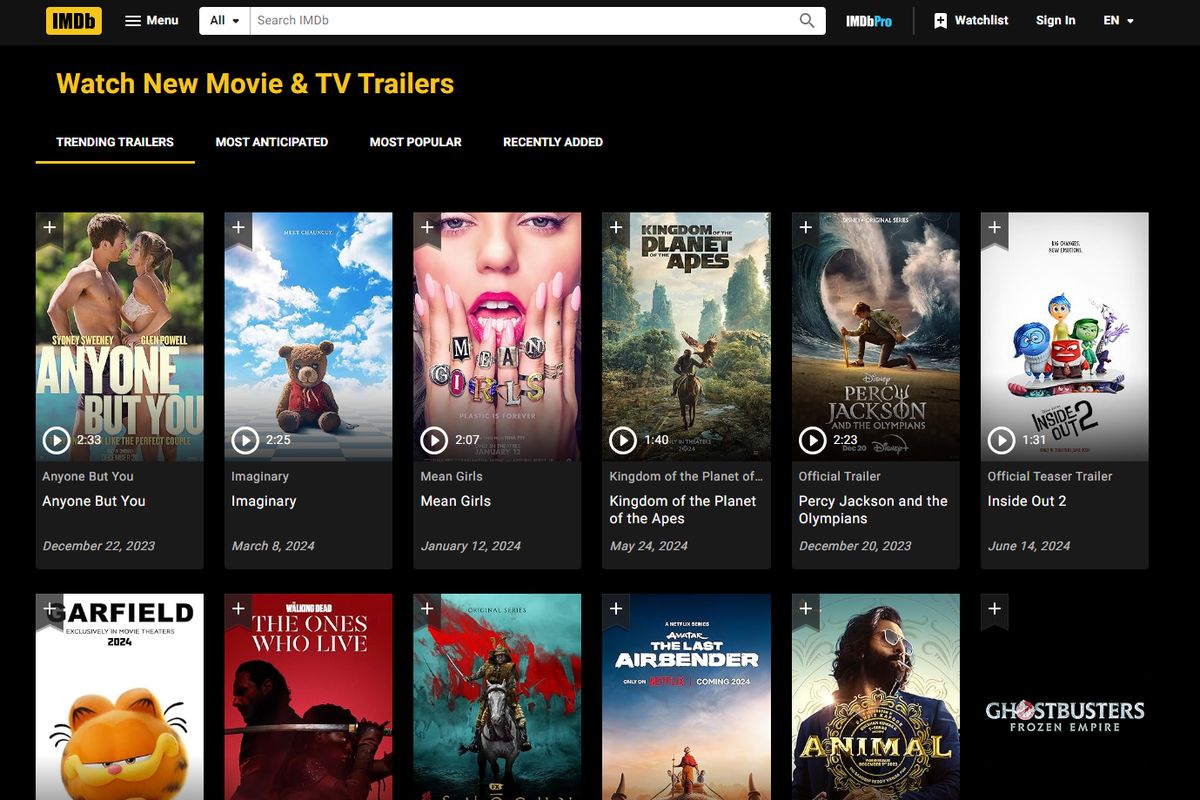7 melhores sites de trailers de filmes