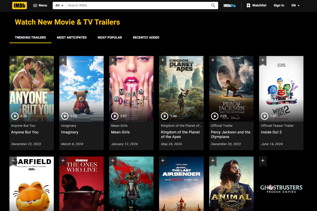 7 beste websites voor filmtrailers