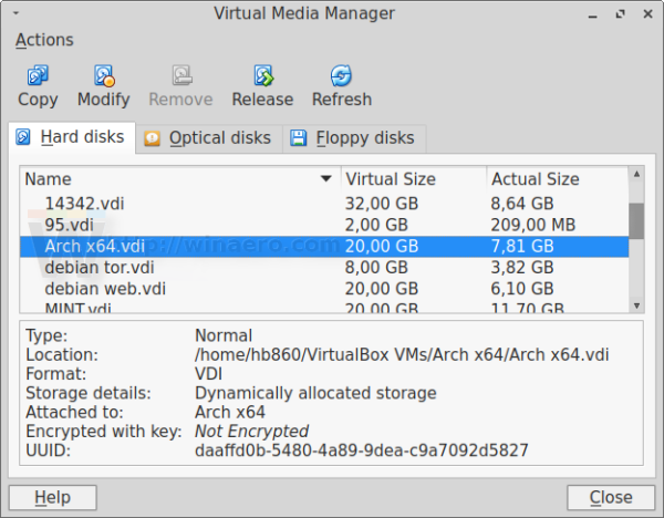วิธีปรับขนาดภาพ VirtualBox HDD (VDI)