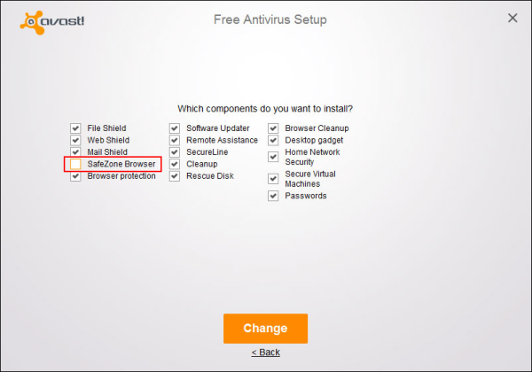 Как удалить и удалить браузер Avast SafeZone