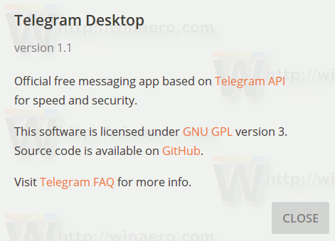 Telegram har samtal i Desktop App