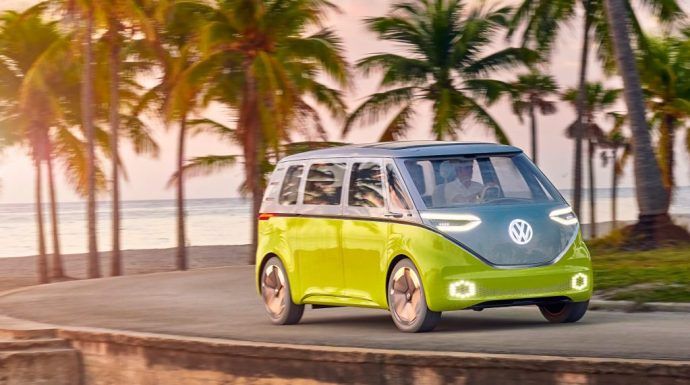 VW Campervan возвращается в 2022 году в качестве полностью электрического хиппи-микроавтобуса