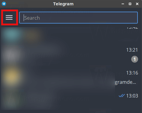 Restaurar tema predeterminado en Telegram Desktop (eliminar tema personalizado)