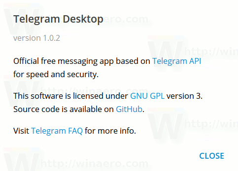 Телеграм 1.0.2 има листу контаката засновану на иконама