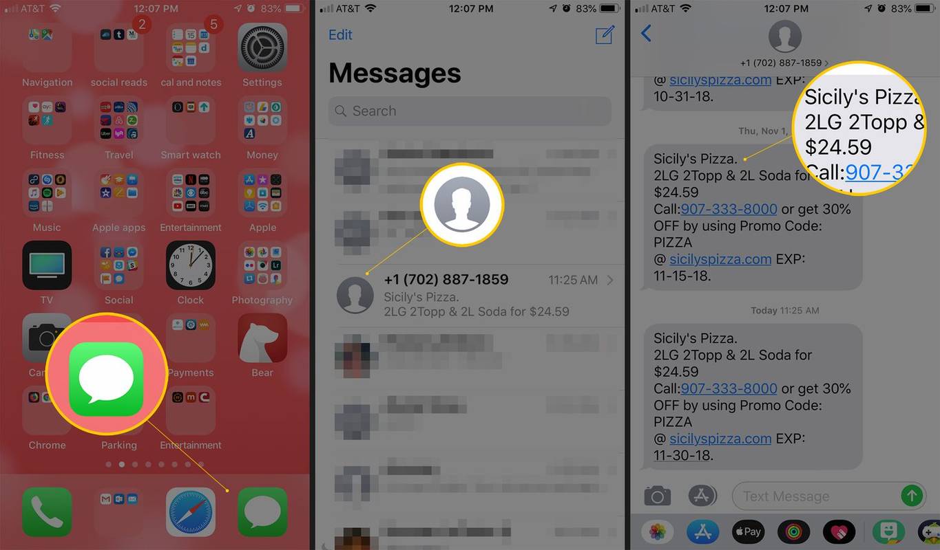 Szöveges üzenetek törlése iPhone-on