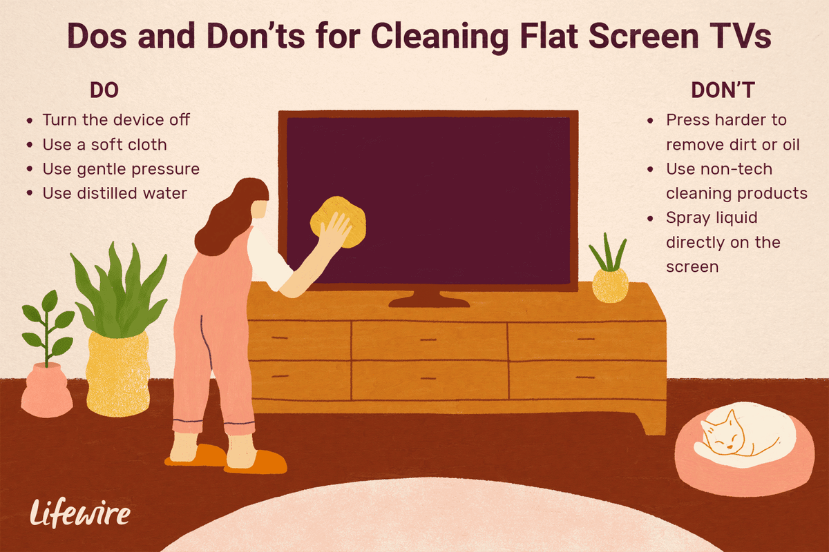 Kā tīrīt plakanā ekrāna televizoru