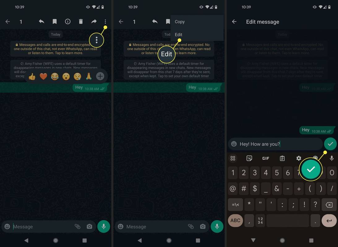 WhatsApp üzenetek szerkesztése iOS és Android rendszeren