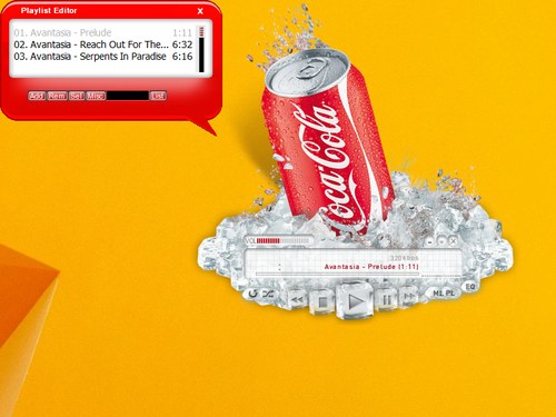 Coca_Cola__My_Coke_Music Winamp Görünümü