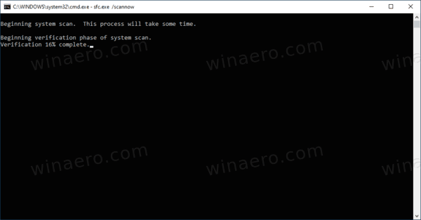Dodaj menu kontekstowe Sfc Scannow w systemie Windows 10