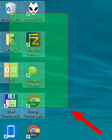 Zmień kolor półprzezroczystego prostokąta wyboru w systemie Windows 10