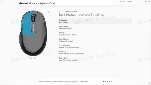 Microsoft Mouse and Keyboard Center está disponible con soporte ARM64