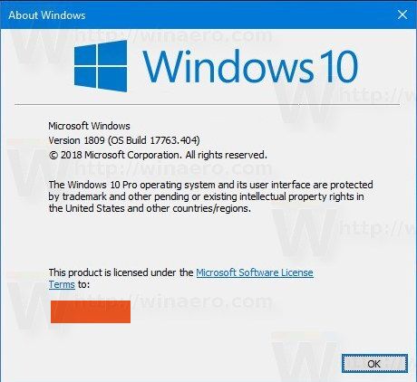 Windows 10 Build 17763.404 יצא (KB4490481, תצוגה מקדימה של שחרור)