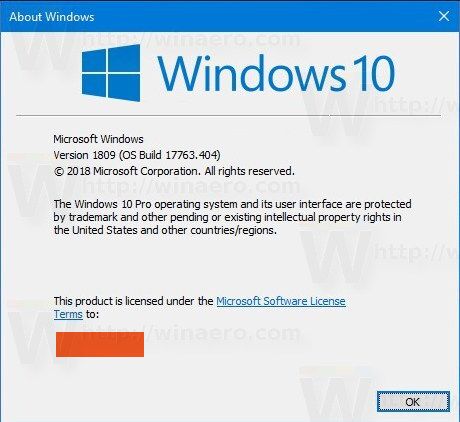 Сборка Windows 10 17763.404 отсутствует (KB4490481, предварительная версия выпуска)