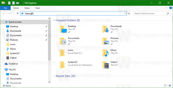 Limpe o diretório temporário automaticamente no Windows 10