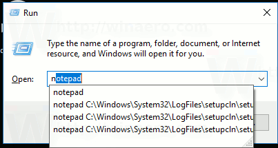 Windows 10'da Çalıştır ve Dosya Gezgini'nde Otomatik Önerileri Devre Dışı Bırak