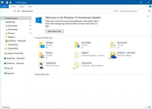 Poista ilmoitukset käytöstä Resurssienhallinnassa Windows 10: ssä (Sync Provider Notifications)