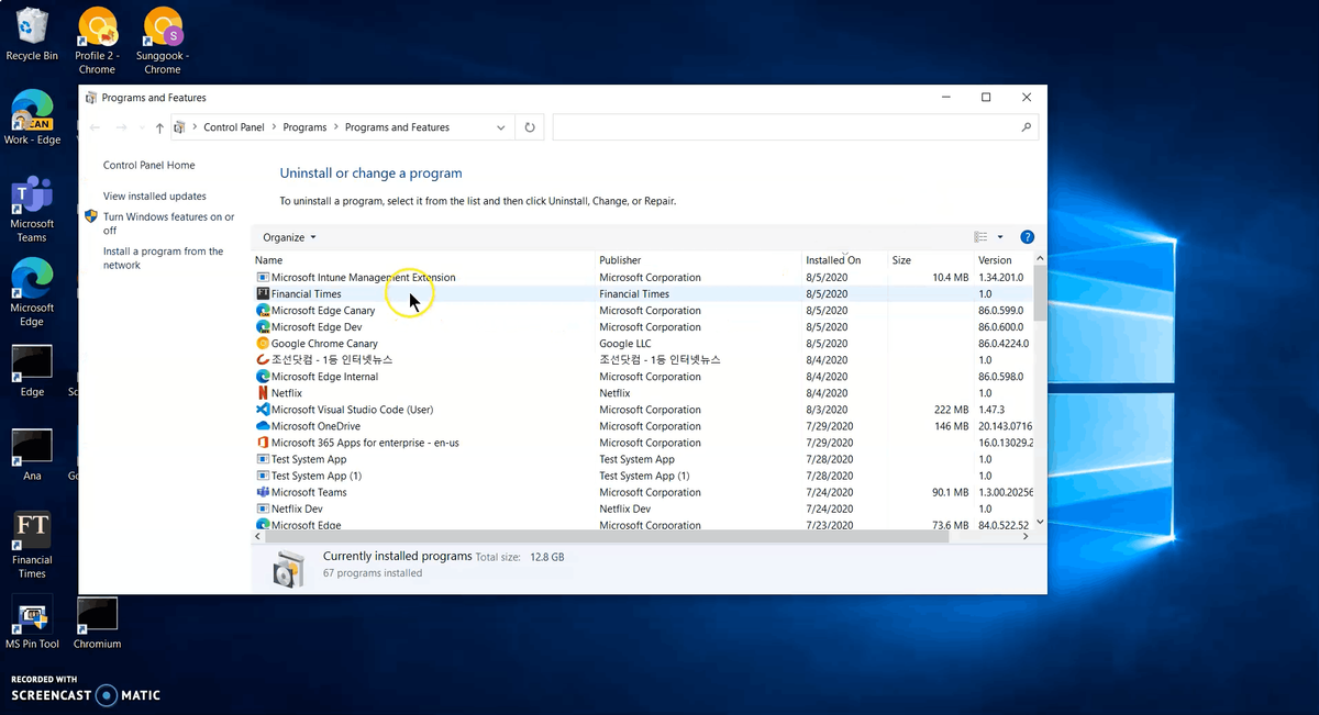 Microsoft विंडोज 10 में सेटिंग्स ऐप के साथ क्लासिक प्रोग्राम और फीचर्स को बदल देता है