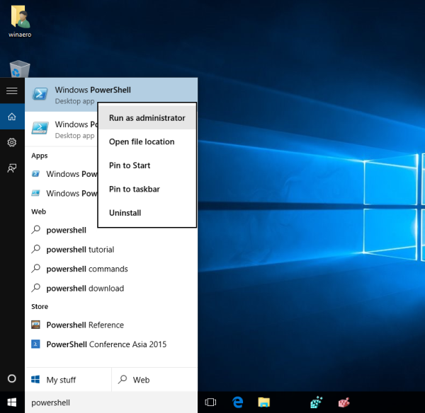 Reinstale Windows Store en Windows 10 después de desinstalarlo en PowerShell