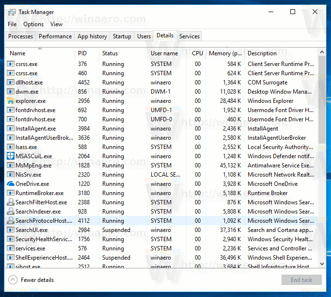 Salva i processi in esecuzione in un file in Windows 10