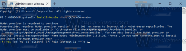 Skapa QR-kod med PowerShell i Windows 10