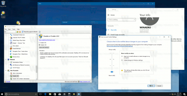 Palaidiet operētājsistēmā Windows 10 Windows Store Apps ar atspējotu UAC