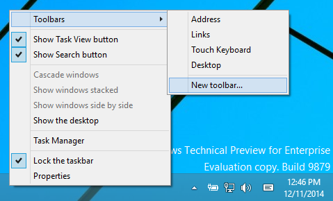 Cara mengaktifkan Quick Launch di Windows 10