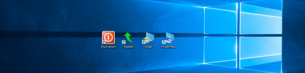 Opprett avstengning, omstart, dvalemodus og hvilemodus i Windows 10