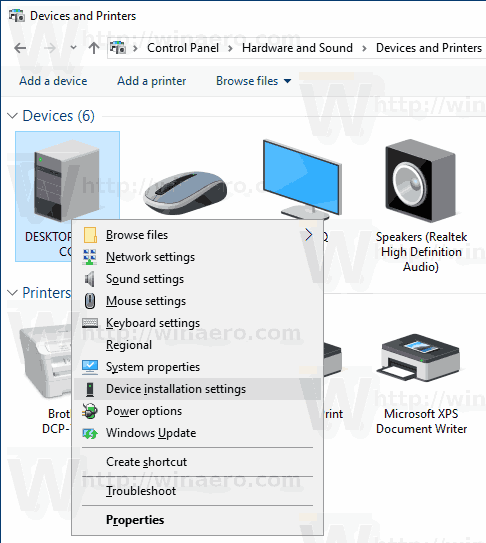 Deaktivieren Sie die automatische Installation des Gerätetreibers in Windows 10