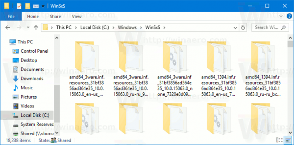 Išvalykite „Windows 10“ „WinSxS“ aplanką naudodami „Dism“