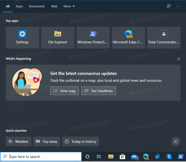 Microsoft fügt der Suche in Windows 10 eine Wetterkachel hinzu