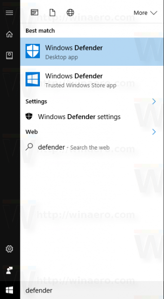 A Windows Defender UWP alkalmazás a Windows 10 rendszerben 14986-os verzióval rendelkezik