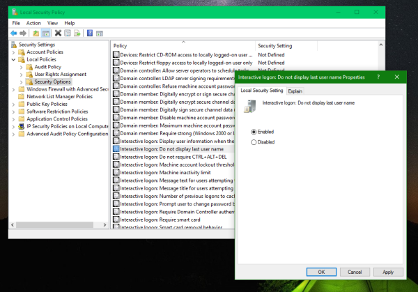 Cómo hacer que Windows 10 solicite el nombre de usuario y la contraseña durante el inicio de sesión