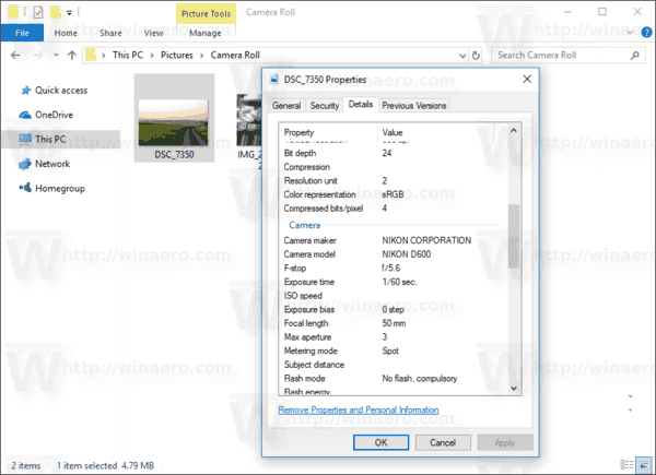 Windows10で写真から個人情報を削除する方法