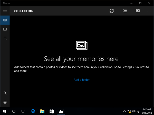 Zoznam klávesových skratiek pre aplikáciu Fotky v systéme Windows 10