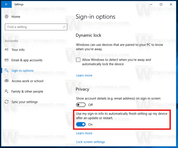 تعطيل إعادة فتح التطبيقات تلقائيًا في نظام التشغيل Windows 10
