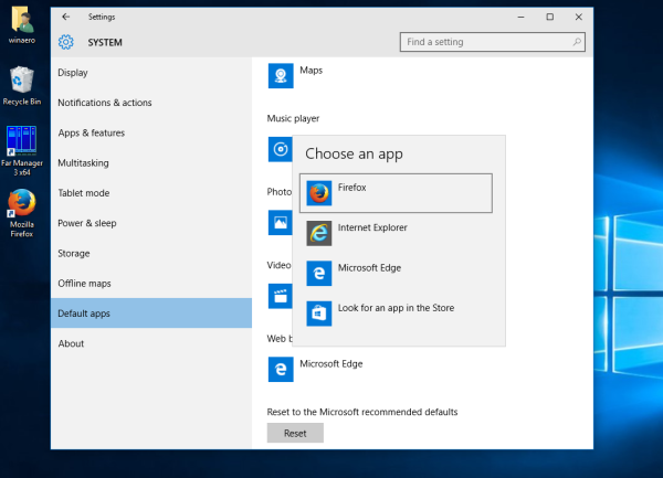 Kuinka asettaa Firefox oletusselaimeksi Windows 10: ssä