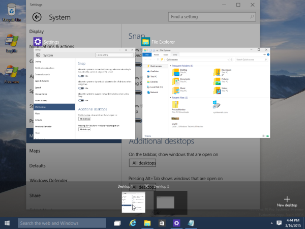 วิธีแสดงเฉพาะหน้าต่างเดสก์ท็อปปัจจุบันบนแถบงานใน Windows 10