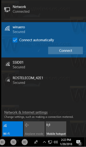 Apturiet Windows 10 automātisku savienojumu ar Wi-Fi tīklu
