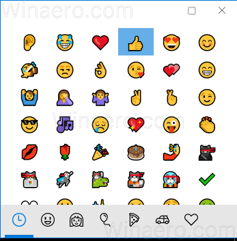 Wprowadź emotikony z klawiatury w systemie Windows 10 za pomocą panelu Emoji