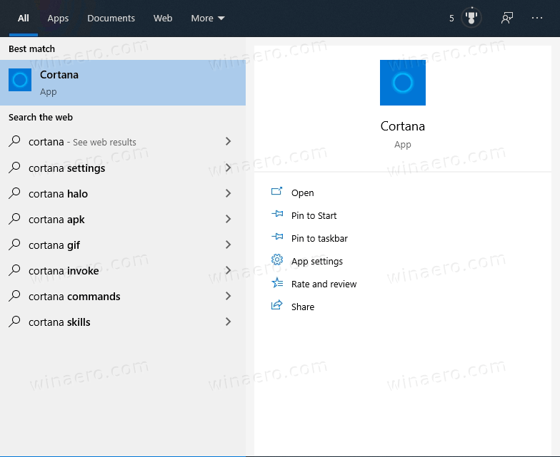 מנע מהפעלת Cortana באופן אוטומטי ב- Windows 10