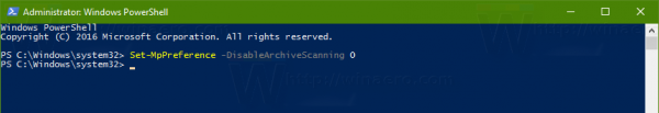 Schakel Scan Archive Files in met Windows Defender in Windows 10