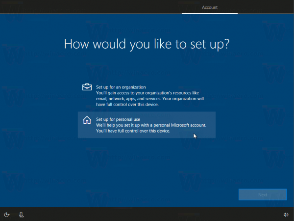Εγκαταστήστε την ενημέρωση δημιουργών Windows 10 χωρίς λογαριασμό Microsoft