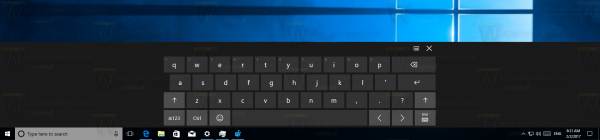 Сохраняйте панель задач видимой с помощью сенсорной клавиатуры в Windows 10