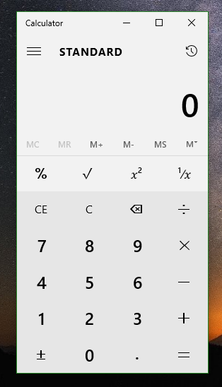 Windows10で便利な電卓のキーボードショートカット
