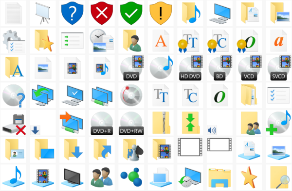 Télécharger des icônes à partir de Windows 10 build 10125
