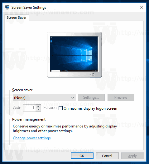 Deaktivieren Sie die Deaktivierung des Bildschirmschoners in Windows 10