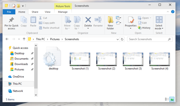 Paano lumikha ng isang shortcut upang kumuha ng isang screenshot sa Windows 10 gamit ang built-in na tampok na screenshot