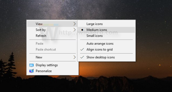 Establecer vista de detalles, contenido o lista para los iconos del escritorio en Windows 10