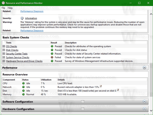 Süsteemidiagnostika aruande loomine Windows 10-s