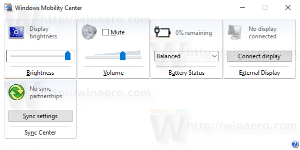 Paano Huwag paganahin ang Mobility Center sa Windows 10